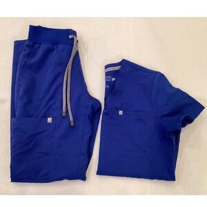 Fabletics Royal Blue Scrubs Set - Vital Top XS - Ion Pants XXS